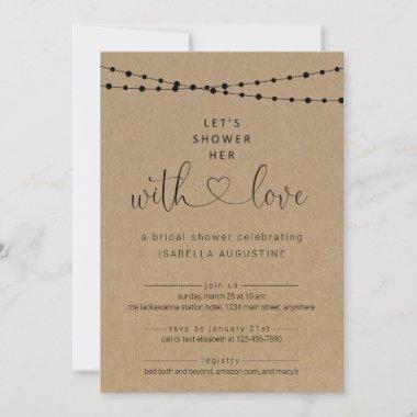 Shower Her with Love Bridal Shower Invitations