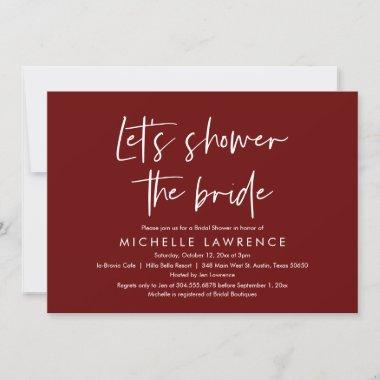 Shower the bride, Modern Casual Bridal Shower Invi Invitations