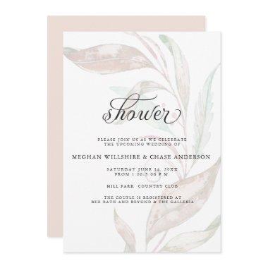 SHOWER | Wisp of Color Pale Coral Foliage