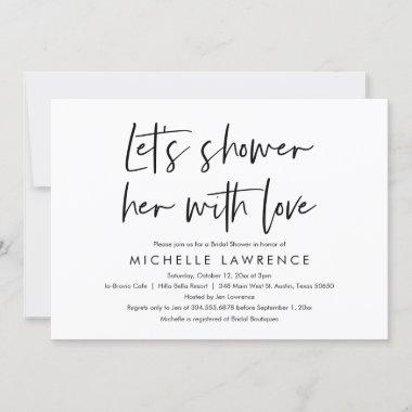 Shower with love, Modern Casual Bridal Shower Invitations