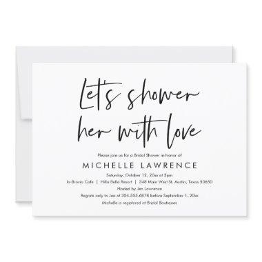 Shower with love, Modern Casual Bridal Shower Invitations