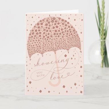 Showered with Love Bridal Shower Greeting Invitations