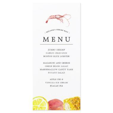 Shrimp Boil | Seafood Boil Themed Grey Menu