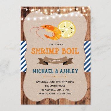 Shrimp boil theme party Invitations