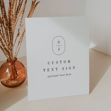 SHYLAH Neutral Elegant Boho Classic Custom Wedding Pedestal Sign