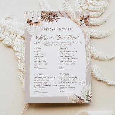 SIERRA What's on your Phone Bridal Shower Game Invitations