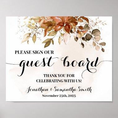 Sign our Guest Board Autumn Fall Shower Wedding