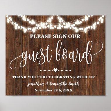 Sign our Guest Board Western Bridal Wedding Sign