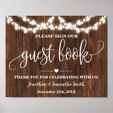 Sign our Guest Book Western Bridal Wedding Sign