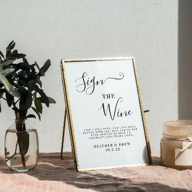 Sign The Wine Milestone Guestbook Wedding Sign