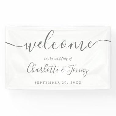 Signature Script Wedding Welcome Banner