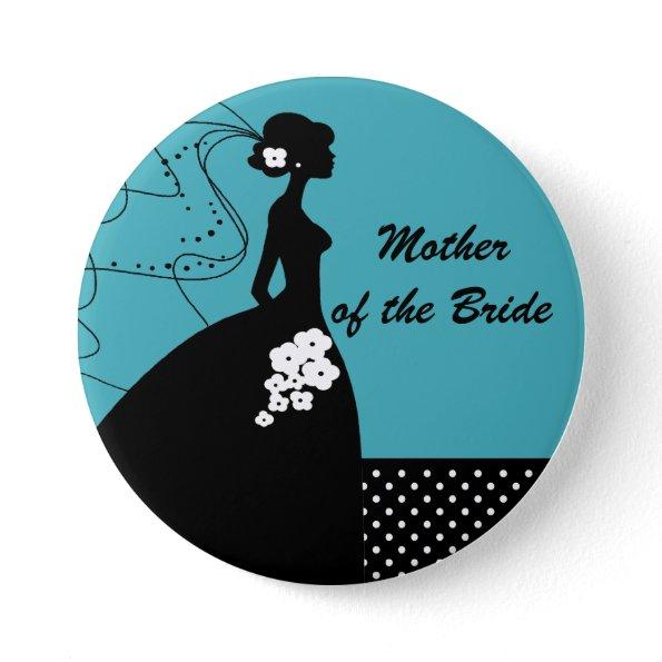 Silhouette Bride Mother of the Bride Button / Pin