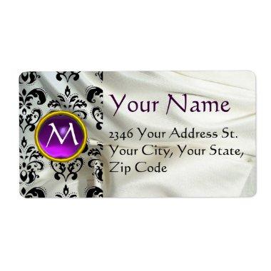 SILK DAMASK GEM red white Label