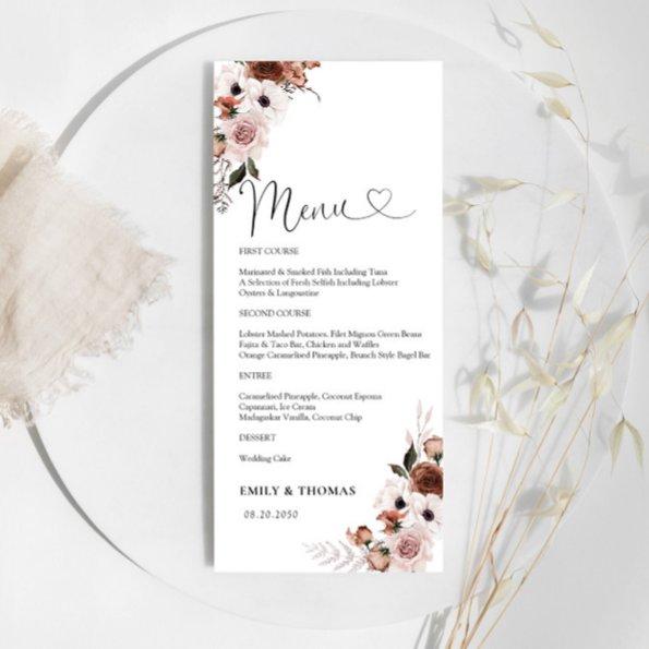 Silk Floral  Menu