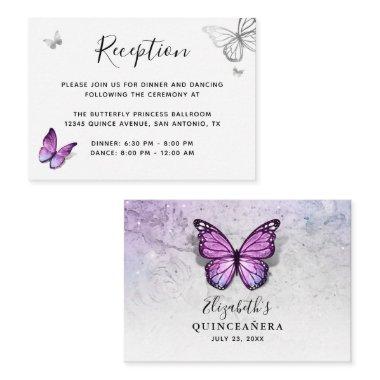 Silver and Light Purple Butterfly Details Enclosure
