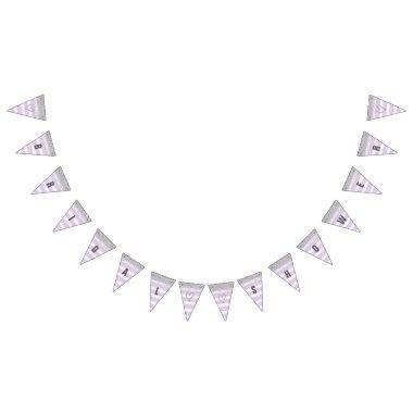 Silver and Purple Bridal Shower Banner