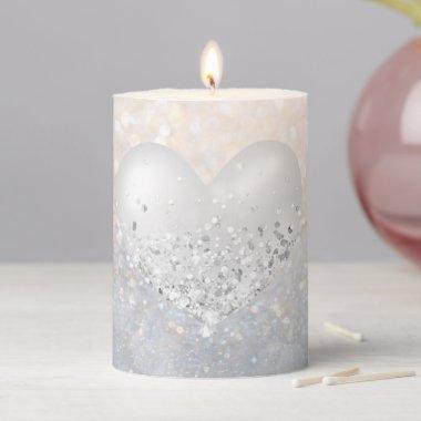 Silver Anniversary Pillar Candle