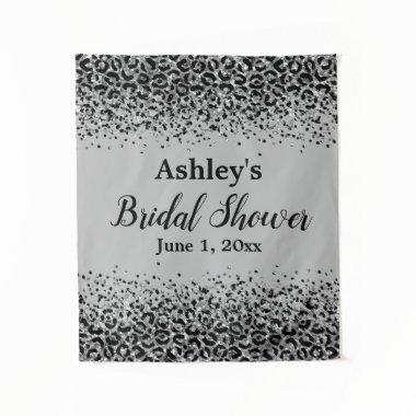 Silver Black Leopard  Backdrop Prop