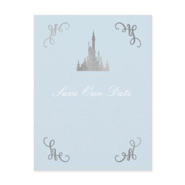 Silver & Blue Storybook Princess Save the Date Post