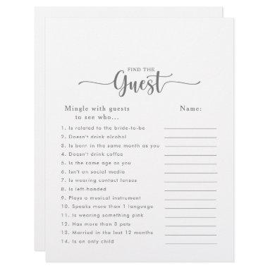 Silver  Find the Guest Game
