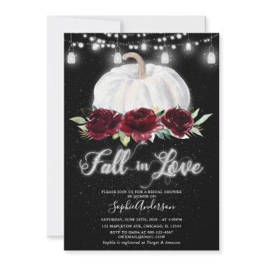 Silver Burgundy Pumpkin Fall in Love