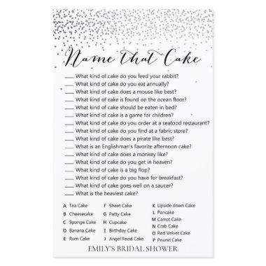 Silver Confetti  Game PRINTED
