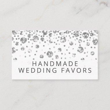 Silver Confetti Handmade Wedding Favors Business Invitations