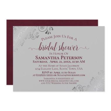 Silver Curls Burgundy & Gray Elegant