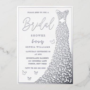Silver Foil Dress & Border  Foil
