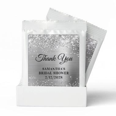 Silver Glitter and Foil Bridal Shower Thank You Lemonade Drink Mix