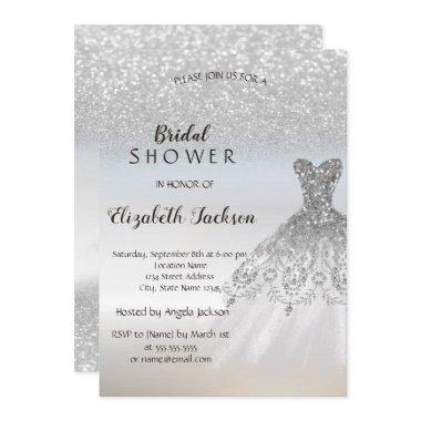 Silver Glitter Bokeh Dress
