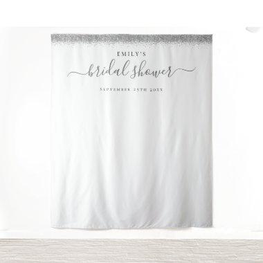 Silver Glitter  Background for Photos Tapestry