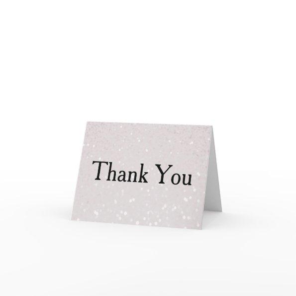 Silver Glitter Confetti Faux Foil Thank You