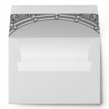 Silver Glitter Frame Envelope