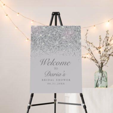 Silver Glitter Welcome Sign