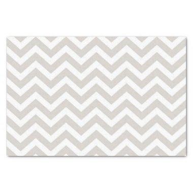 Silver Gray & White Thick Chevron Wedding Birthday Tissue Paper