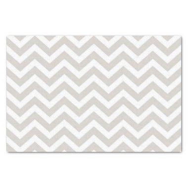 Silver Gray & White Thick Chevron Wedding Birthday Tissue Paper