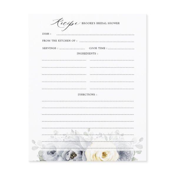 Silver Grey Ivory Floral Boho  Recipe