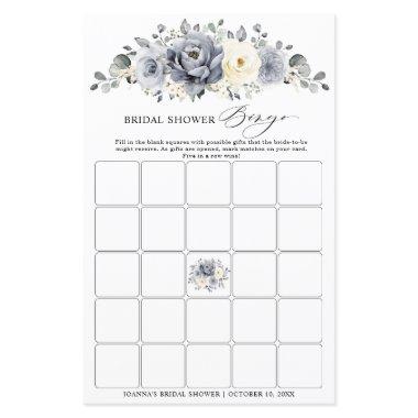 Silver Grey Ivory Winter Boho  Bingo