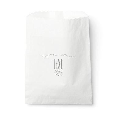 Silver Hearts & Sparkle  Favor Bags