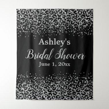 Silver Leopard Bridal Shower Backdrop Photo Booth