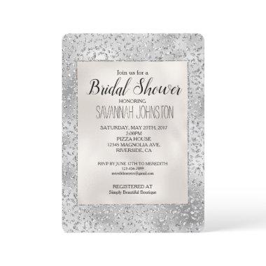 Silver Leopard Print Luxe Glitter Bridal