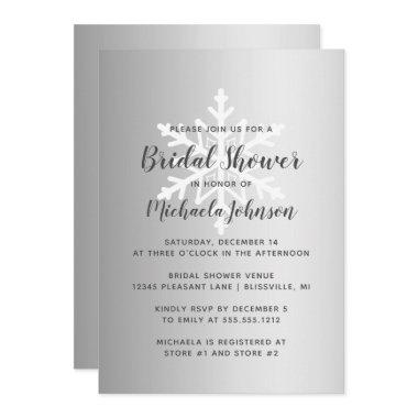 Silver Ombre Winter Snowflake