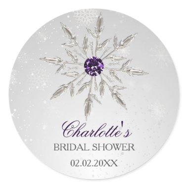 silver purple snowflakes  stickers