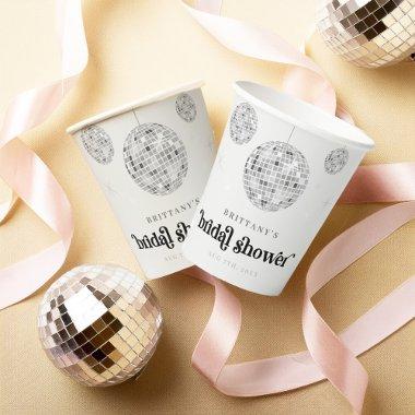 Silver Retro Disco Ball Groovy  Paper Cups