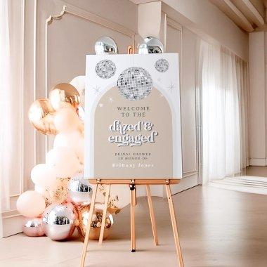 Silver Retro Disco Groove  Welcome Foam Board