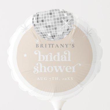 Silver Retro Disco Groovy  Balloon