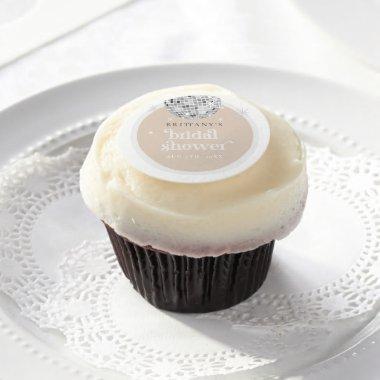 Silver Retro Disco Groovy Bridal Shower Edible Frosting Rounds