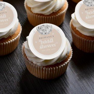 Silver Retro Disco Groovy  Edible Frosting Rounds