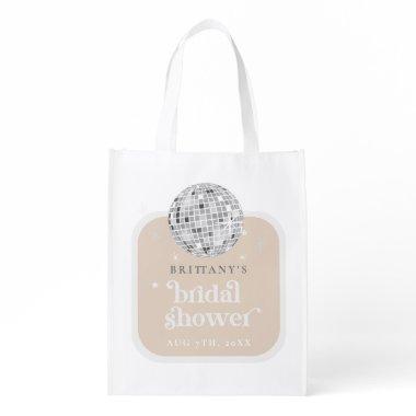 Silver Retro Disco Groovy Bridal Shower Favor Bag